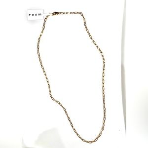 Gold Vermeil Paperclip Dainty Chain Necklace NWT